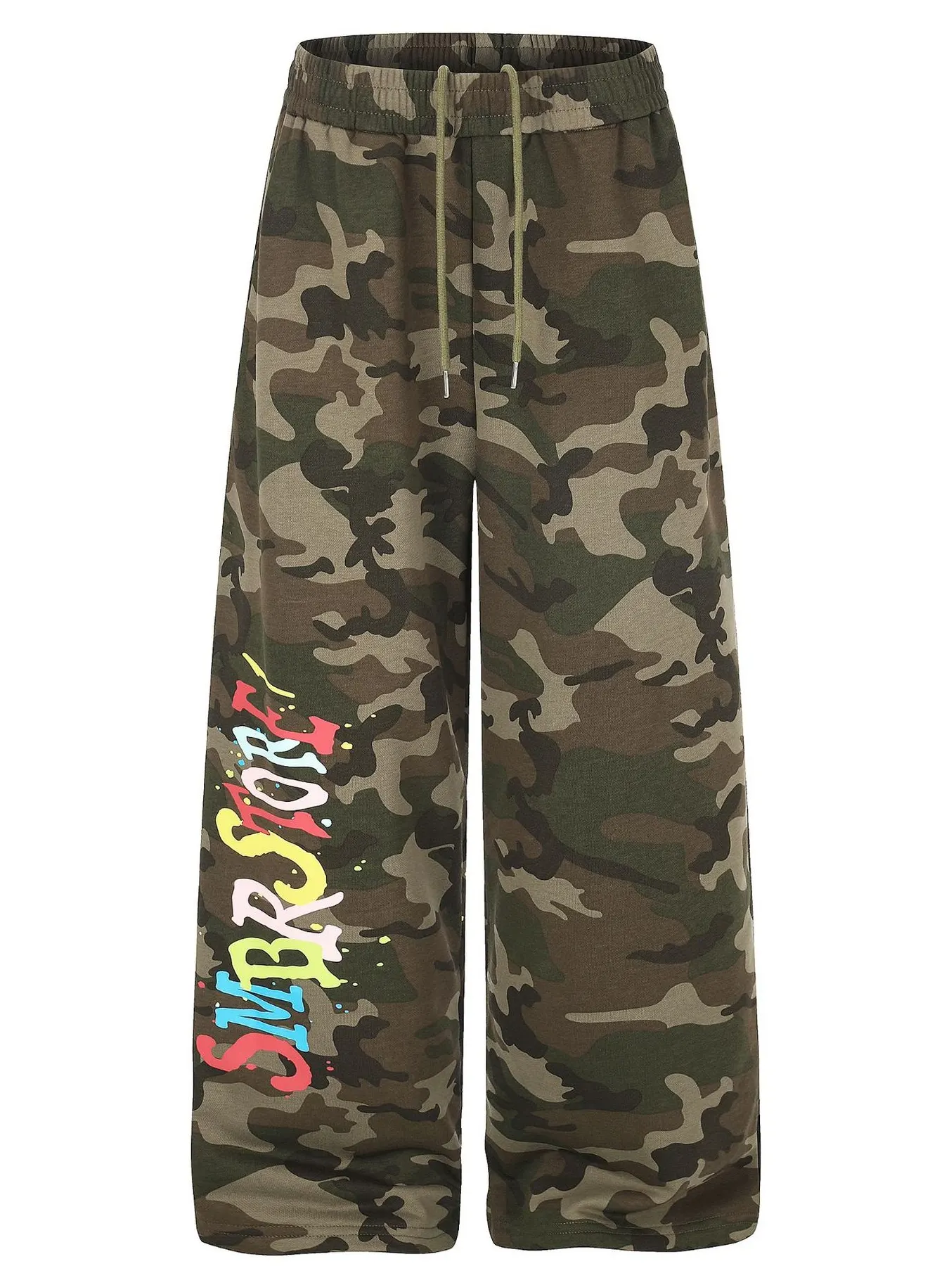 Men's Camouflage Wide-Leg Pants